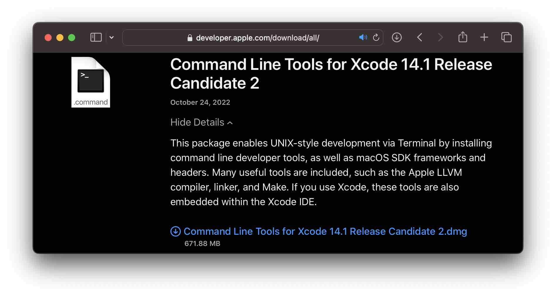 Command Line Tools for Xcode macOS Ventura